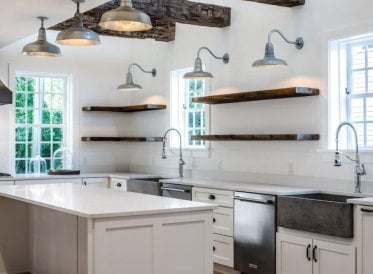 open kitchen shelves